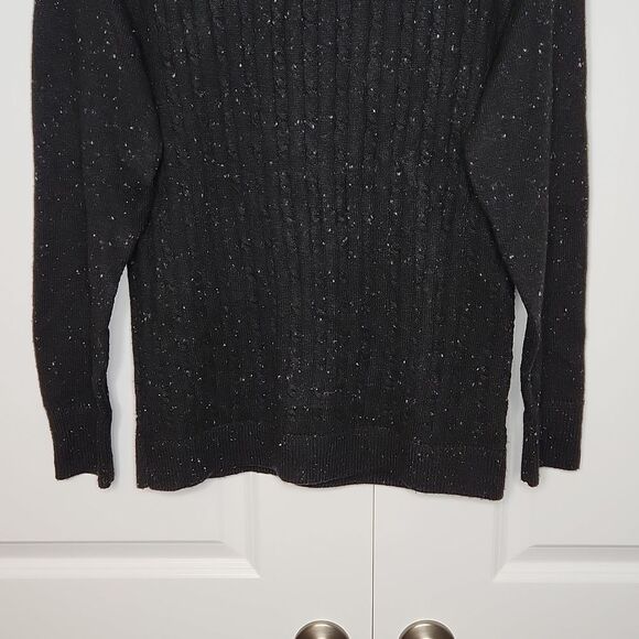Talbots Preppy Speckled Cable Knit Sweater - Picture 4 of 7